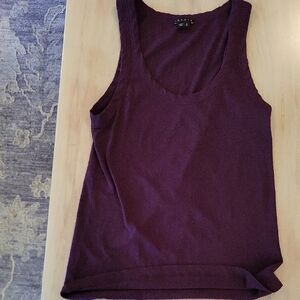 Theory Purple Fitted Tank Top
